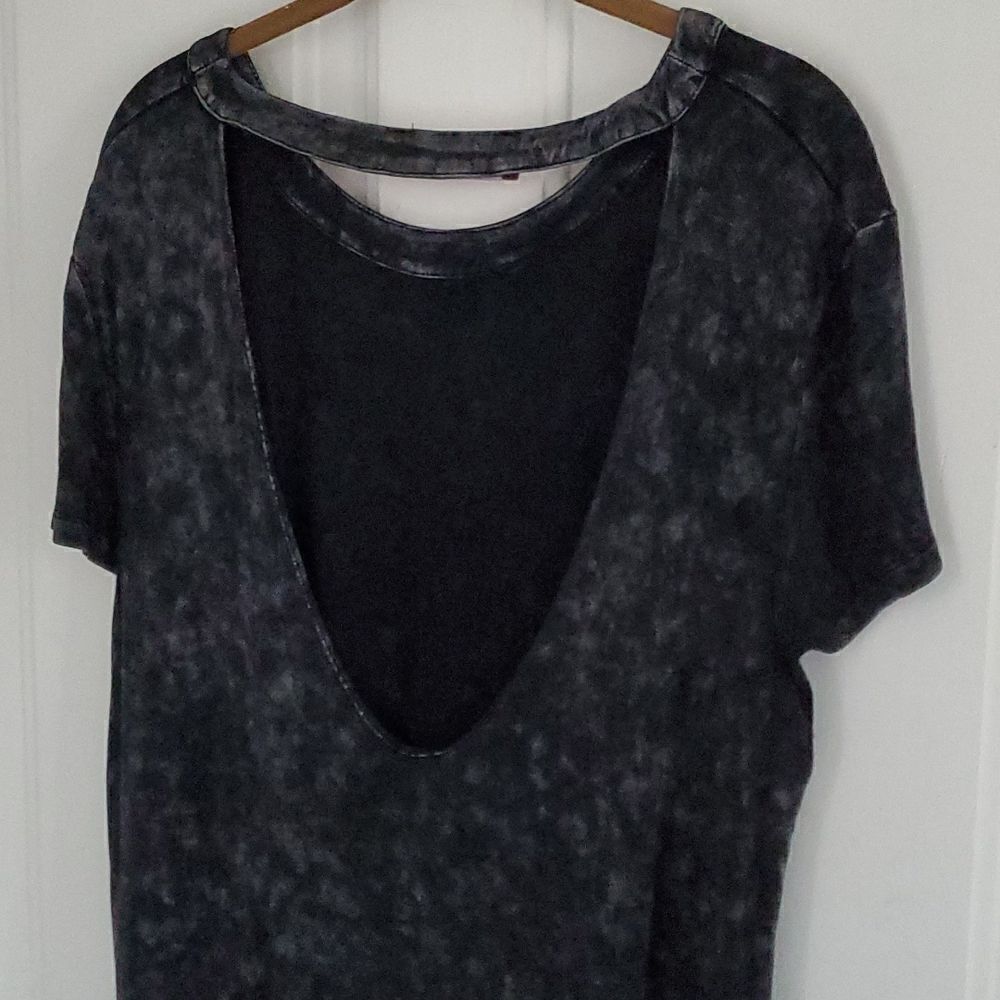 Akira Chicago Black Tie Dye High Low Tshirt Dress - Picture 6 of 8
